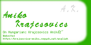 aniko krajcsovics business card
